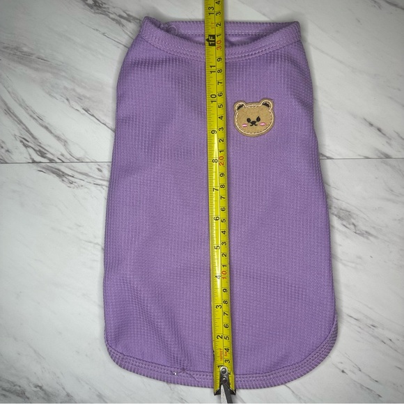 NWOT Knit Pet Tank - Sewn Bear Graphic - Purple - Size Large - Picture 12 of 14